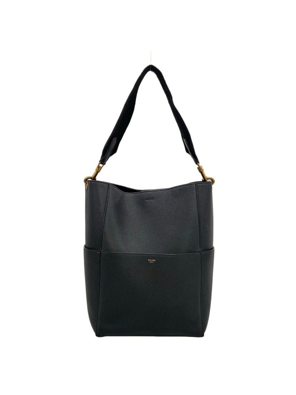 Celine Shoulder Bag Sangles Medium Black